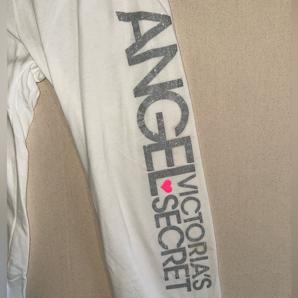 Y2K Victoria's Secret Supermodel Essentials White Track Pants Medium - Picture 3 of 8